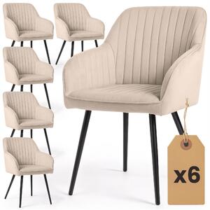 Set 6 scaune de sufragerie Foraccia (bej). Promo -19%. 1152256