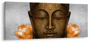 Tablou cu statuie cu detaliu a feței (120x50 cm)