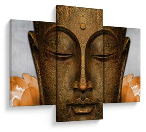 Tablou cu statuie cu detaliu a feței (90x60 cm)