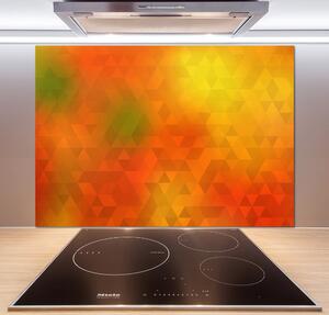 Panou sticlă bucătărie triunghiuri abstractizare
