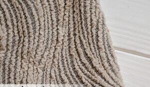 Set huse elastice pentru canapea 3 Locuri si 2 fotolii, fara volanas, model Jacquard Cappuccino in dungi