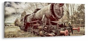 Tablou cu locomotivă istorică (120x50 cm)