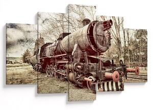 Tablou cu locomotivă istorică (150x105 cm)