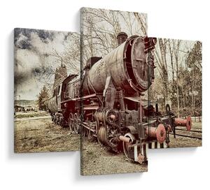 Tablou cu locomotivă istorică (90x60 cm)