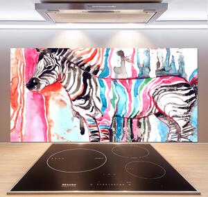Panou de bucătărie zebră colorat