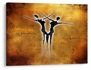 Tablou perechii dansând pictate (70x50 cm)