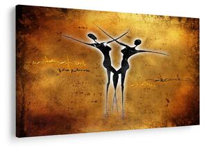 Tablou perechii dansând pictate (90x60 cm)