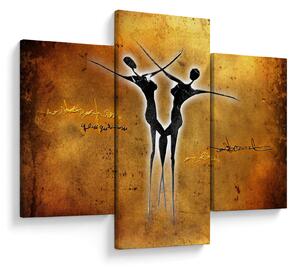 Tablou perechii dansând pictate (90x60 cm)