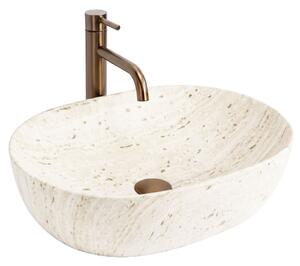 Lavoar pentru blat Rea Amelia Travertine Classic 48