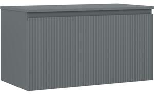 Mexen Rivel, mobilier baie 90 cm cu blat, 1 sertar, canelat, grafit mat - 91A20-09047-1-BFC66