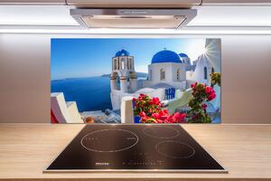 Sticlă pentru bucătărie Santorini Grecia