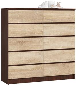 Comodă Kapil III (wenge + Stejar sonoma). Promo -21%. 1151983