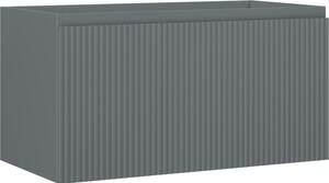 Mexen Rivel, mobilier baie 90 cm, 1 sertar, canelat, grafit mat, 91A20-09047-1-BF66