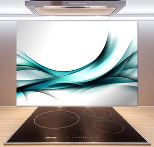 Sticlă printata bucătărie valuri abstracte