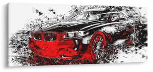 Tablou - Mașina pictată în acțiune (120x50 cm)