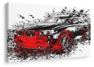 Tablou - Mașina pictată în acțiune (90x60 cm)
