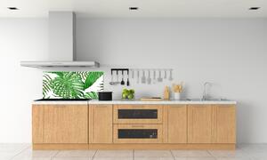 Panou sticlă bucătărie frunze tropicale