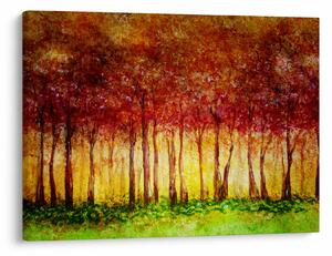 Tablou - Pictura pădurii cu frunziș (70x50 cm)