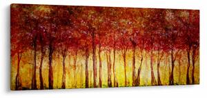 Tablou - Pictura pădurii cu frunziș (120x50 cm)