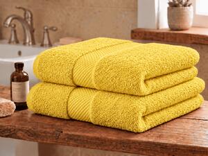 Prosop de baie EMBORIA 70x140 cm galben, 100% bumbac