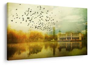 Tablou peisajului pictat cu sediul (90x60 cm)