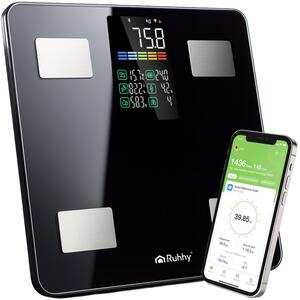 Cântar corporal inteligent Smart Ruhhy - Cu conexiune Bluetooth și aplicație mobilă, 226 kg