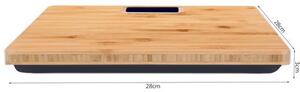 Cântar corporal electronic Ruhhy - Capacitate 180 kg, platformă din bambus, ecran LCD
