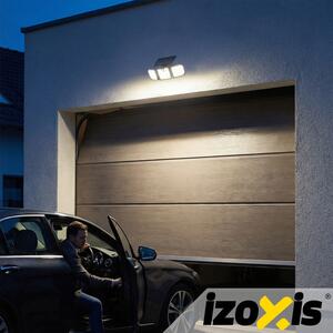 Lampă solară LED cu 3 panouri rotative Izoxis - Senzor de mișcare și lumină, acumulator 1800 mAh