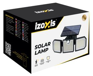 Lampă solară LED cu 3 panouri rotative Izoxis - Senzor de mișcare și lumină, acumulator 1800 mAh