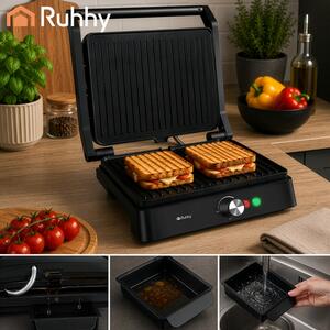 Grătar electric de contact Ruhhy 26176 2000W – Presă pentru sandvișuri