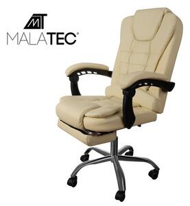 Scaun de birou cu suport pentru picioare Malatec 23287 – Scaun ergonomic bej