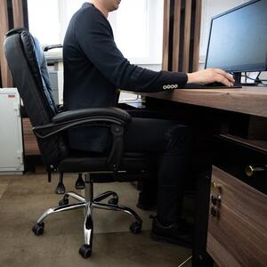 Scaun de birou cu suport pentru picioare Malatec 26195 – Scaun ergonomic negru