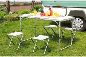Set de camping pliabil Trizand – Masă cu 4 scaune pentru picnic și grădină