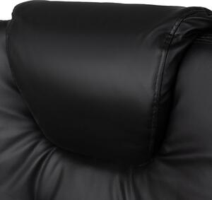 Scaun de birou cu suport pentru picioare Malatec 26195 – Scaun ergonomic negru