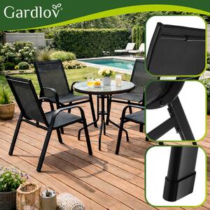 Set de scaune de grădină Gardlov – 4 bucăți pentru grădină și terasă
