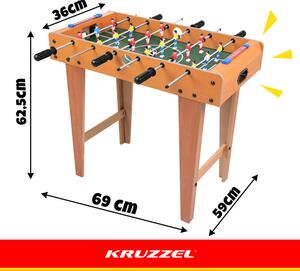 Masă de fotbal și foosball pentru copii - mini masă de joc fotbal Kruzzel 69x37x63 cm