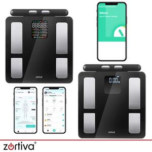 Cântar inteligent de baie și analizor corporal - cântar electronic de persoane Zortiva 26893