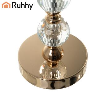 Set suporturi lumânări și felinare decorative - sfeșnice metalice 3 bucăți aurii Ruhhy 26487