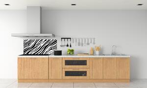 Panou sticlă decorativa bucătărie fundal Zebra