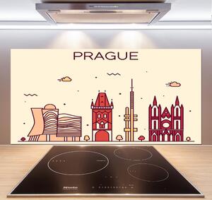 Panou sticlă bucătărie clădiri Praga