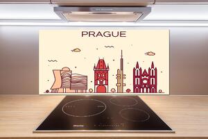 Panou sticlă bucătărie clădiri Praga