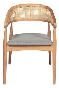 Scaun BELEN, gri/stejar, stofa clasica/lemn, 54x49x78 cm