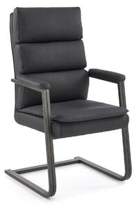Scaun ADRIANO, negru, piele ecologica, 63x70x109 cm