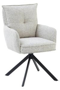 Scaun SOFIA, bej/negru, stofa clasica/metal, 61x66x93 cm