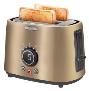 Prăjitor de pâine cu două fante și funcție de încălzire 1000W/230V bej Sencor
