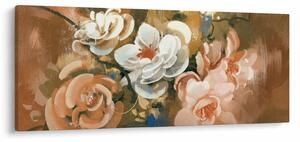 Tablou -Buchet de flori pictat (120x50 cm)