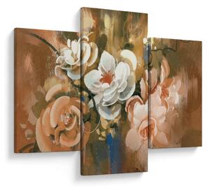 Tablou -Buchet de flori pictat (90x60 cm)