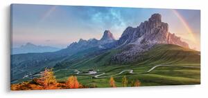 Tablou cu curcupeu deasupra stâncilor (120x50 cm)