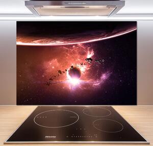 Panou sticlă decorativa bucătărie Galaxie