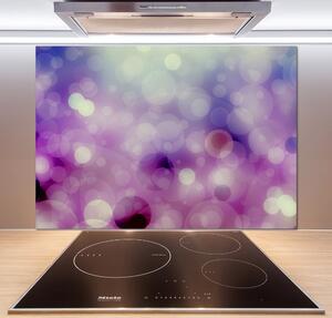 Panou sticlă bucătărie cercuri violet
